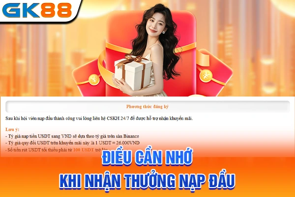 Điều cần nhớ khi nhận thưởng nạp đầu